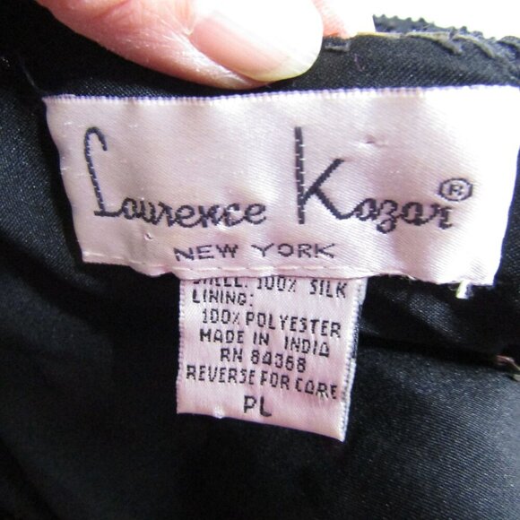 VTG 80s 90s SILK Beaded Sequin GLAM Holiday Event Party Kazar Blouse Top PL - Picture 10 of 12